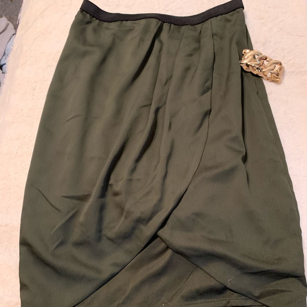 Olive green skirt